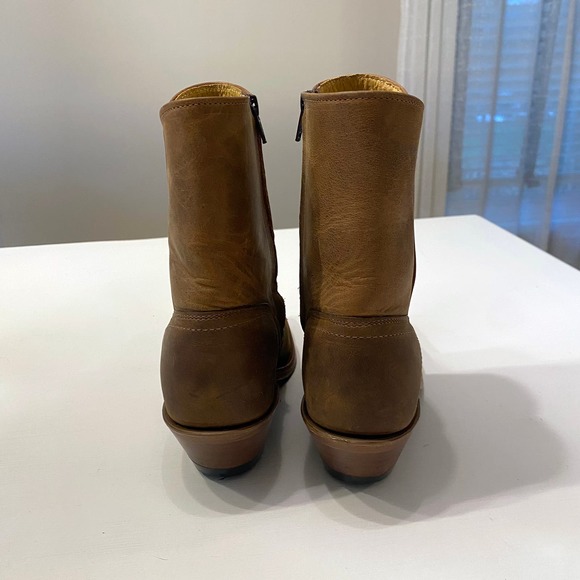 Boulet Brown Western‎ Cowboy Ranch Hand Ankle Zipper Boots Mens 7 D Canada main image 6